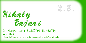 mihaly bajari business card